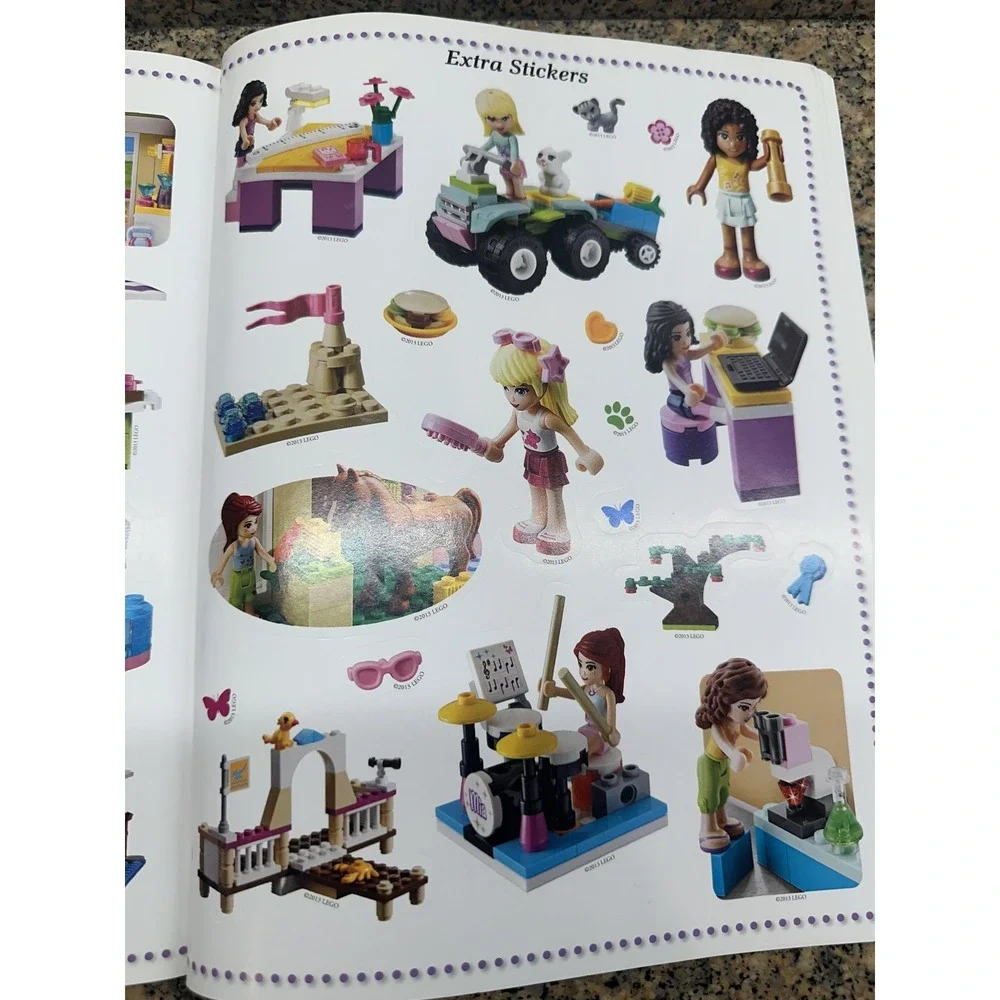 2013 LEGO Friends Activity Sticker Sheets Lot Of 18 Pages Unisex‎ Sticker Book